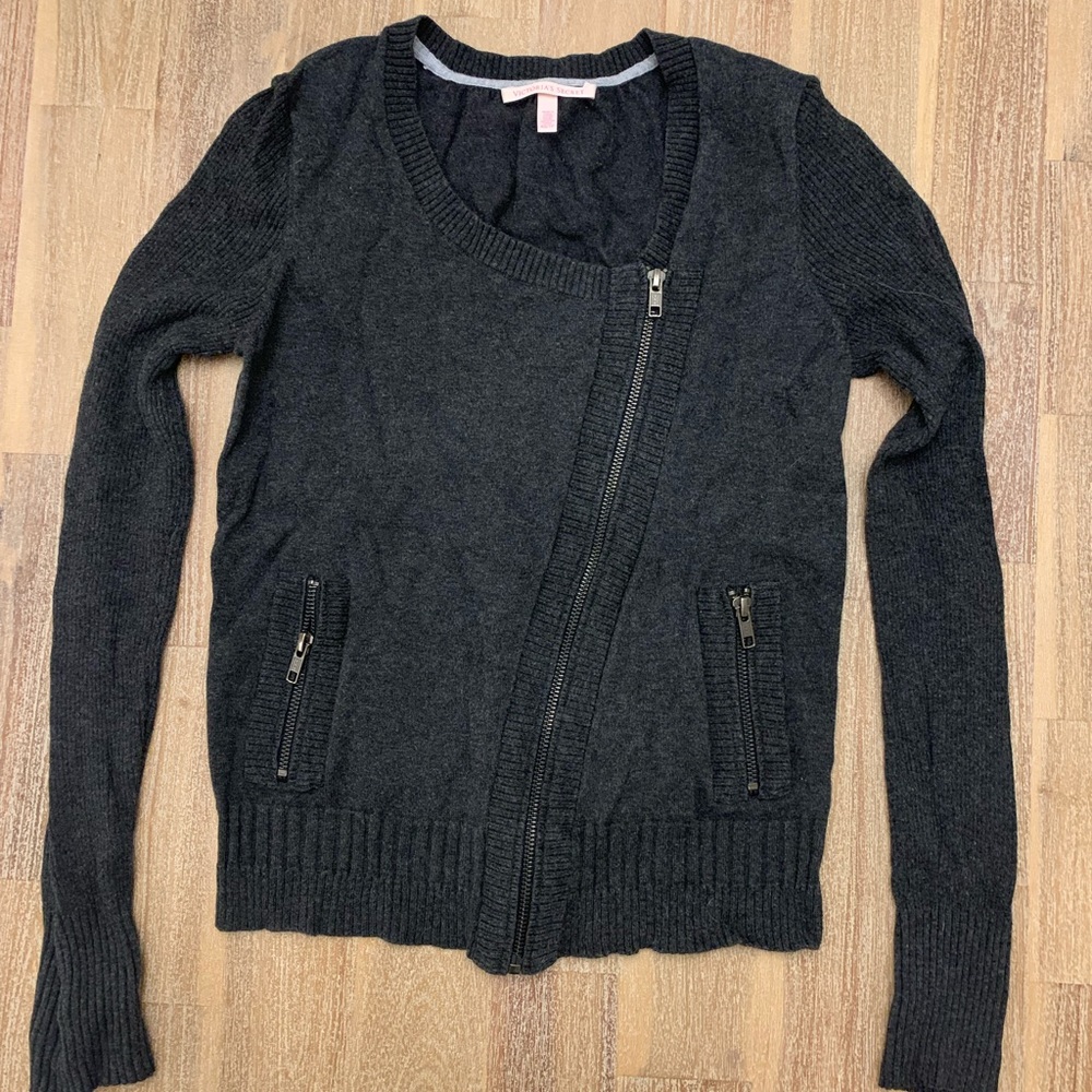 Victoria’s Secret Grey Zippered Sweater